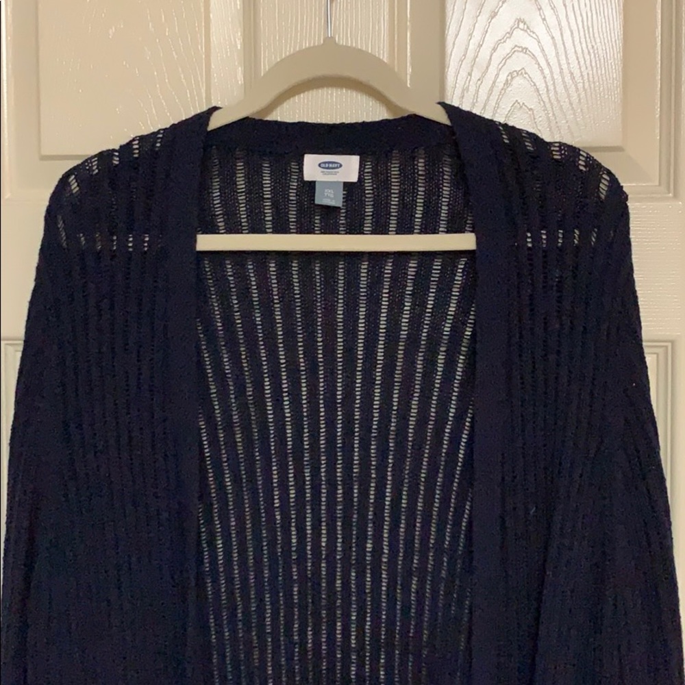 Navy blue open front cardigan size xxl